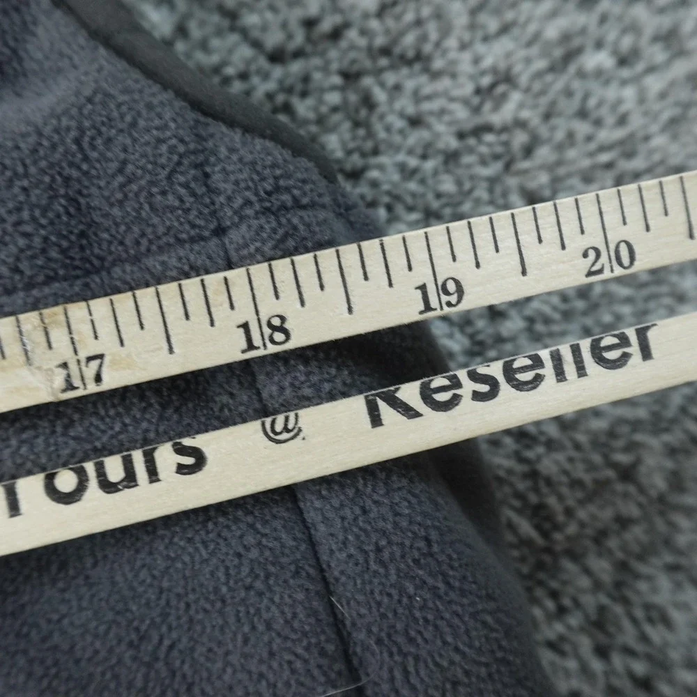 North Face Vest Mens S Gray Fleece Full Zip Quilted Insulated Outdoor Hiking Top